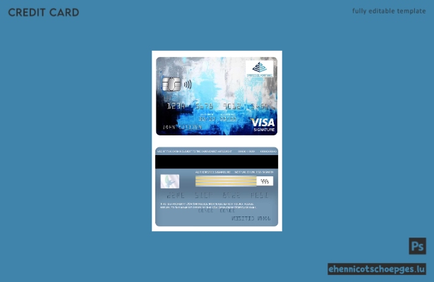 USA Springside Mortgage Bank Visa-Signaturkarte – Beispielvorschau